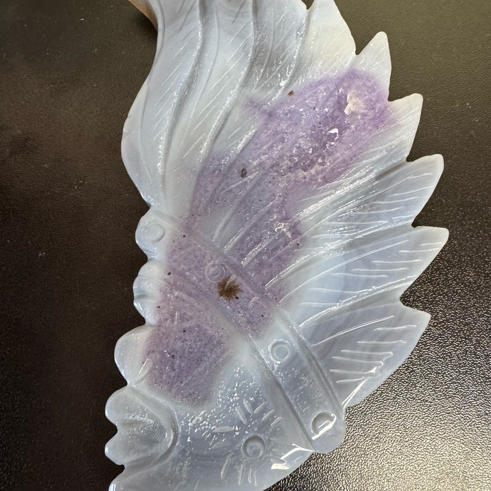 Amethyst and Agate Face Head Crystal